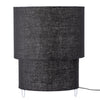 Zalt Bordlampe, Sort, Hør - D35xH45 cm - D35xH45 cm / Black