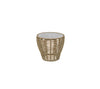 CANE-LINE BASKET LILLE SOFABORD M/ GRø BORDPLADE - NATURAL WEAVE 50