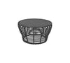 CANE-LINE BASKET MEDIUM SOFABORD M/ SORT BORDPLADE - GRAPHITE WEAVE 75