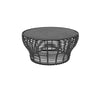 CANE-LINE BASKET STOR SOFABORD M/ SORT BORDPLADE - GRAPHITE WEAVE 95