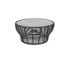 CANE-LINE BASKET STOR SOFABORD M/ GRø BORDPLADE - GRAPHITE WEAVE 95