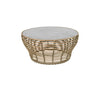 CANE-LINE BASKET STOR SOFABORD M/ GRø BORDPLADE - NATURAL WEAVE 95