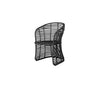 CANE-LINE BASKET STOL - GRAPHITE WEAVE