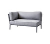 CANE-LINE CONIC SOFA 2PERS/HøJRE MODUL - GREY 140