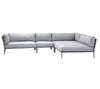 CANE-LINE CONIC LOUNGE 4 - LIGHT GREY 360