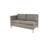 CANE-LINE DINING LOUNGE SOFA 2PERS/HøJRE MODUL - TAUPE 153