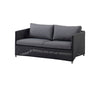 CANE-LINE DIAMOND 2-PERS/SOFA - GRAPHITE WEAVE 150