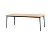 CANE-LINE CORE SPISEBORD/GREY - TEAK 210