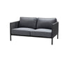 CANE-LINE ENCORE 2-PERS/SOFA - LAVA GREY 161