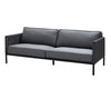 CANE-LINE ENCORE 3-PERS/SOFA - LAVA GREY 221