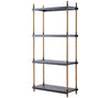 CANE-LINE FRAME REOL SYSTEM KOMPLET - LAVA GREY ALUMINIUM/TEAK 204