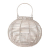 Bloomingville - Malua Lanterne m/Glas, Hvid, Rattan H36 cm