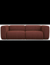 Ekahi 3-personers modulsofa i polyester B228 cm - Meleret bordeaux