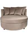 Fayen daybed i velour ø121 cm - Sand