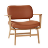 Haze - Loungestol i natur/brun microfiber/egetrø