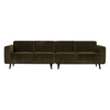 Statement 4-pers Sofa 280 cm Flat Rib - Warm Green