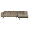 Statement Hjørnesofa Højrevendt Elephant Skin - Beige/Taupe