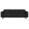 Statement 3-pers Sofa 230 cm Suedine - Black