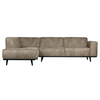 Statement Hjørnesofa Venstrevendt Elephant Skin - Beige/Taupe