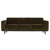 Statement 3-pers Sofa 230 cm Flat Rib - Warm Green