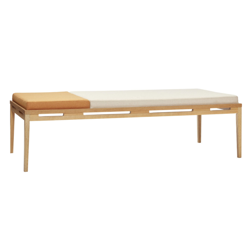 Amber - Daybed i beige/orange egetrø/stof