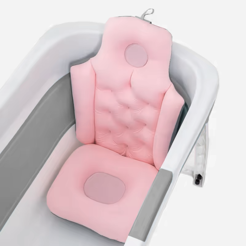 Badepude med rygløn - rosa - Passer til badebalje & foldebadekar