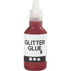 Glitterlim, 25ml. Rød