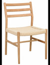 Harlan 2 x Spisebordsstole i egetrø og papirflet H86 cm - Eg/Lys beige