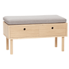 Høbsch Hide Bench - 85x40xh42cm - natur/grø