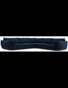 Kaelle hjørnesofa i velour B286 x D286 cm - Blø