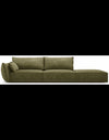 Kaelle højrevendt 4-personers sofa i chenille B286 cm - Grøn