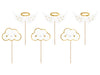 Cupcake toppers. Clouds and wings. 6 dele