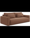 Kapua sovesofa i velour B238 cm - Brun