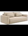 Kapua sovesofa i velour B238 cm - Lys beige