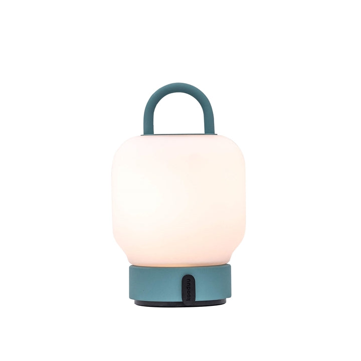 Loome bordlampe / batterilampe, smoky teal (bløgrøn)
