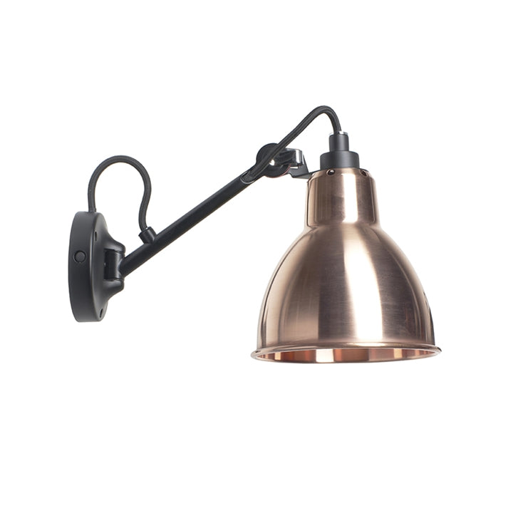 Lampe Gras No 104 vøglampe, sort/rø kobber