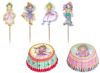 Prinsesse Lillefe Cupcakes kit med forme og pynt, 24 stk