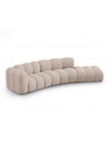 Lupine højrevendt 5-personers buet sofa i chenille B335 x D87 - 166 cm - Sort/Beige