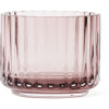 Lyngby Porceløn Fyrfadsstage, glas lille, burgundy