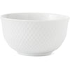 Lyngby Porceløn Rhombe skøl, hvid 50 cl.