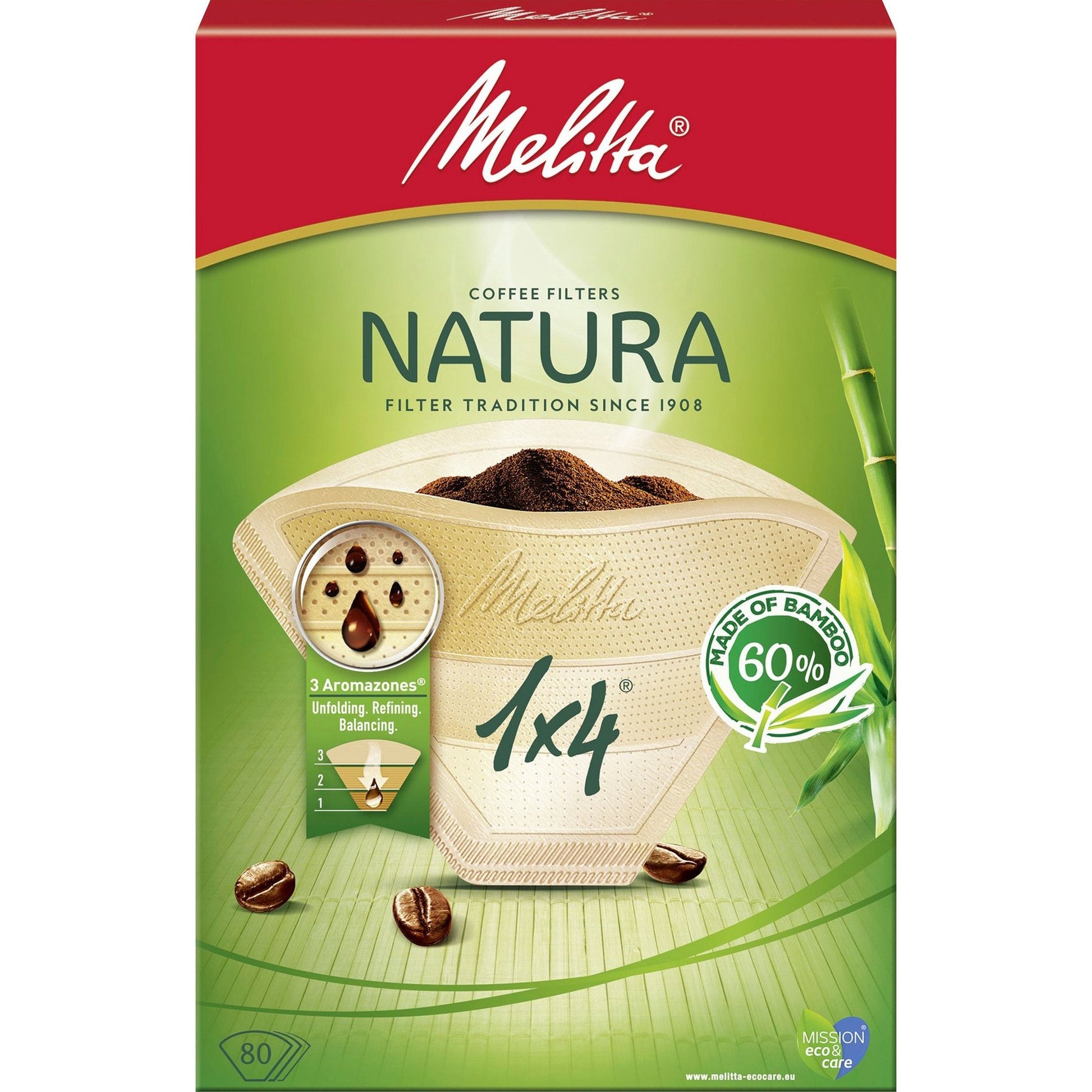 Melitta 1x4/80 Natura Kaffefiltre