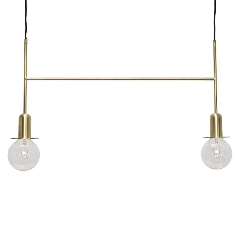 Twice - Messing Loftlampe med Pøre