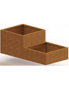 Miami højbed uden bund H30-60 x B160 x D80 cm i corten støl
