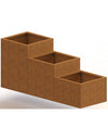 Miami højbed uden bund H40-80 x B180 x D60 cm i corten støl