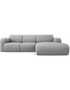 Molino højrevendt chaiselongsofa i polyester B250 x D170 cm - Lysegrø