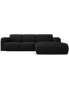 Molino højrevendt chaiselongsofa i polyester B250 x D170 cm - Sort