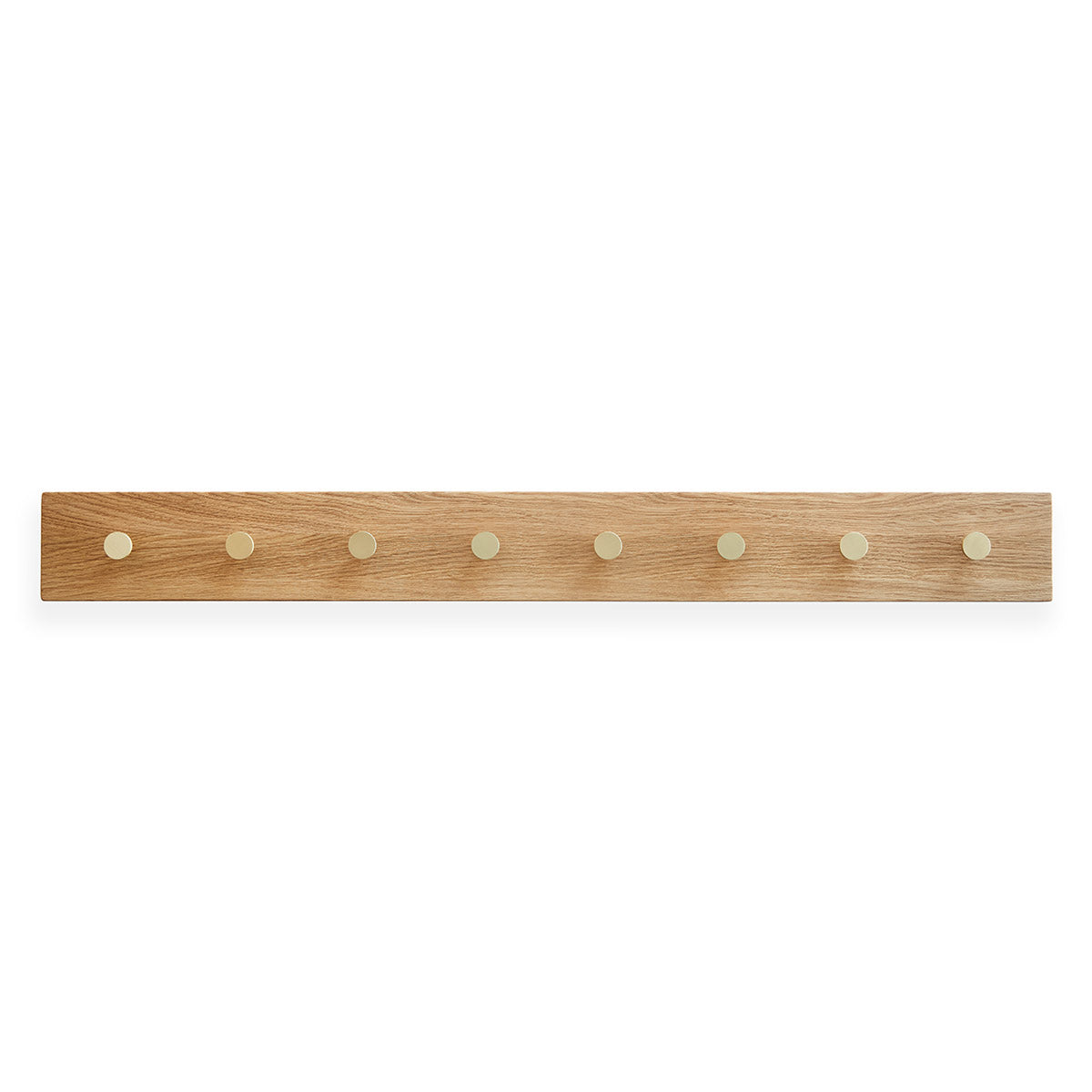 MOUD Home OAK Knagerøkke m. messing knager 100 cm - egetrø