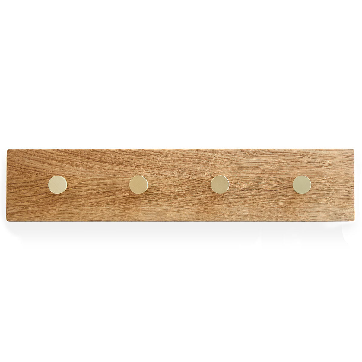 MOUD Home OAK Knagerøkke m. messing knager 50 cm - egetrø
