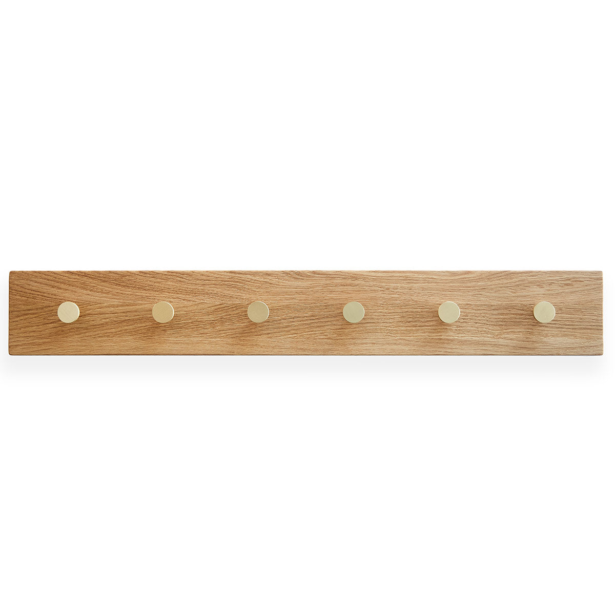 MOUD Home OAK Knagerøkke m. messing knager 70 cm - egetrø