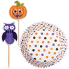 Polka dots pumpkin med kagepynt pix. Halloween.